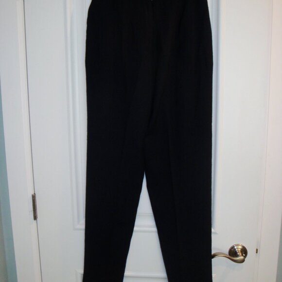Prive New York Vintage Womens Back Zip Front Pleated Pants Black Size 8 - Picture 7 of 8
